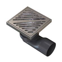 Душевой трап точечный Knotlor SDSL100BS, матовая сталь