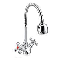 Смеситель для кухни с гибким изливом и режимом душ FRAP F4319, хром