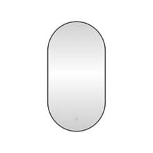 Зеркало с подсветкой LED Fixsen FX-3080F овальное 40х80 см, графит