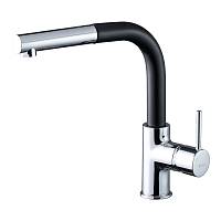 Смеситель для кухни с выдвижным изливом Rivelato Ledro 9022208, хром/антрацит