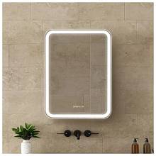 Зеркало-шкаф Silver Mirrors Фиджи-Антрацит 60 - 3.2 левый (часы, ТХ, подогрев, сенсорный выкл)