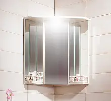 Шкаф зеркальный угловой КАНТРИ с балюстрадой
