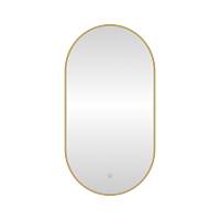 Зеркало с подсветкой LED Fixsen FX-3100G овальное 50х100 см, золотой сатин