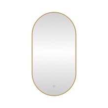Зеркало с подсветкой LED Fixsen FX-3100G овальное 50х100 см, золотой сатин