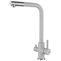 Смеситель для кухни с подключением фильтра GranFest Z-5421, серый