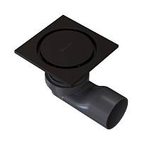 Душевой трап точечный Knotlor SDSC100BL, матовый черный