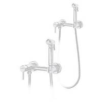 Смеситель с гигиеническим душем Hansberge H0099WW, белый